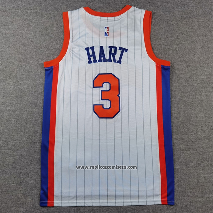 Camiseta New York Knicks Josh Hart #3 Ciudad 2024-25 Blanco